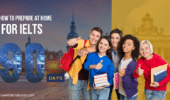 Blue And White Modern Study In Germany Facebook Ad